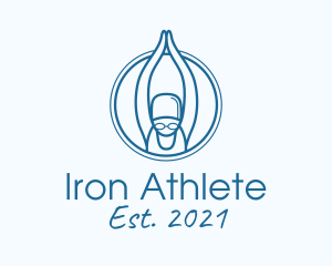 Blue Swimming Athlete logo design