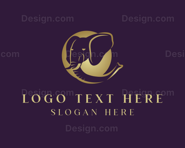 Safari Wild Elephant Head Logo