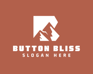 Outdoor Mountain Letter B logo design