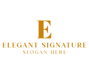 Golden Fancy Lettermark logo design