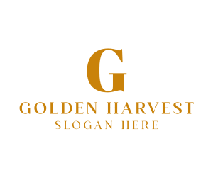 Golden Fancy Lettermark logo design