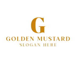 Golden Fancy Lettermark logo design