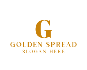 Golden Fancy Lettermark logo design