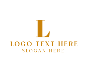 Sleek - Golden Fancy Lettermark logo design