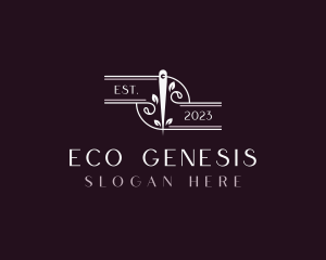 Eco Friendly Tailoring Needle logo design