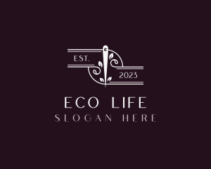 Eco Friendly Tailoring Needle logo design