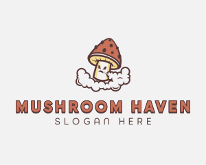 Smoking Mushroom logo design