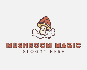 Smoking Mushroom logo design