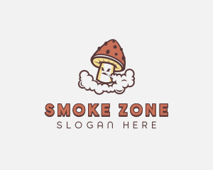 Smoking Mushroom logo design