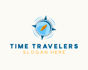 Travel Compass Navigation logo design