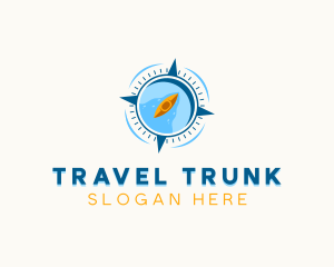 Travel Compass Navigation logo design