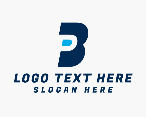 Letter Bp logo example 1