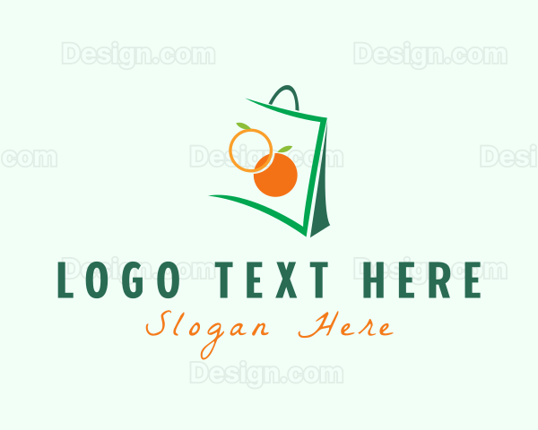 Orange Shopping Bag Logo