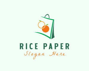 Orange Shopping Bag logo design