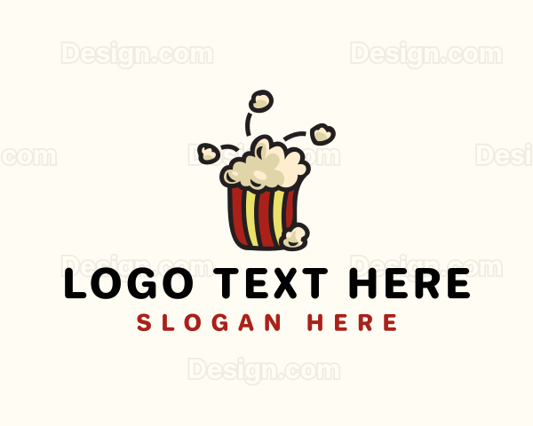Popcorn Snack Cinema Logo