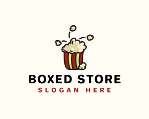 Popcorn Snack Cinema logo design