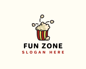 Popcorn Snack Cinema logo design