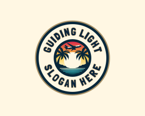 Beach Airplane Resort logo design