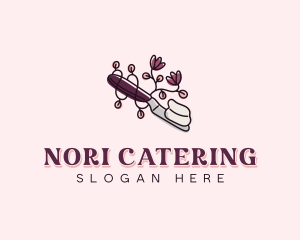 Floral Icing Spatula logo design