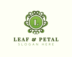 Botanical Ornamental Leaf logo