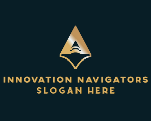 Arrow Navigation Gps logo design