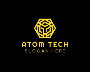 Hexagon Geometric Tech logo design