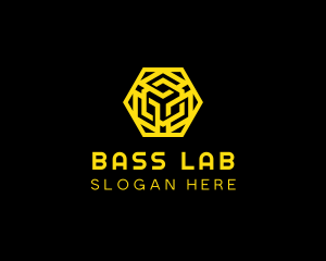 Hexagon Geometric Tech logo design