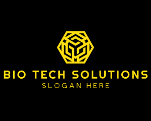 Hexagon Geometric Tech logo design