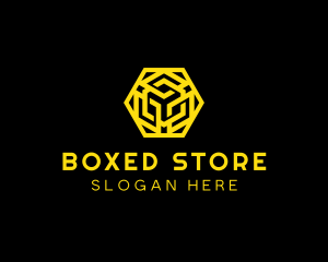 Hexagon Geometric Tech logo design