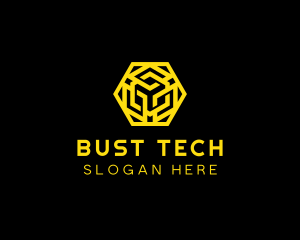 Hexagon Geometric Tech logo design