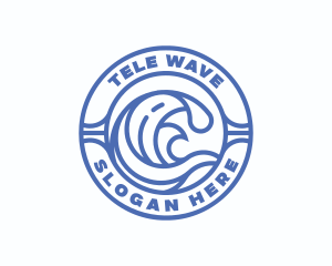 Waves Coast Surf logo design