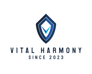 Security Shield Company Letter V logo design