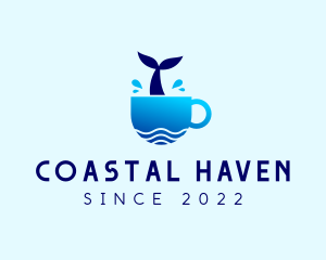 Whale Coastal Beach Cafe  logo design