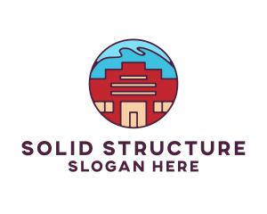 Warehouse Building Structure logo design