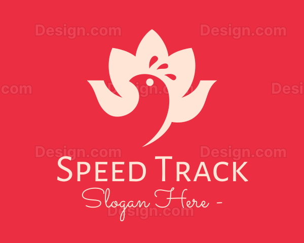 Lotus Flower Bird Logo