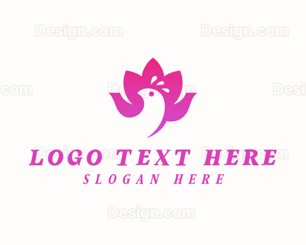 Lotus Flower Peacock Logo