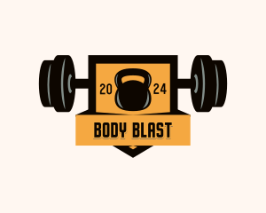 Barbell Weights Weightlifting logo design