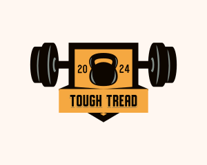 Barbell Weights Weightlifting logo design