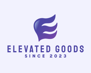 Purple Fashion Letter E  logo design