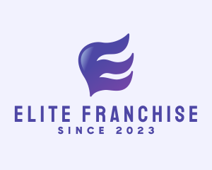 Purple Fashion Letter E  logo design