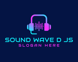 Music Headphone DJ logo design