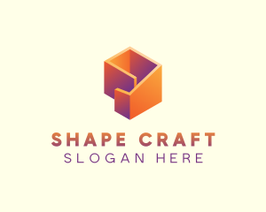 3D Abstract Shape logo design