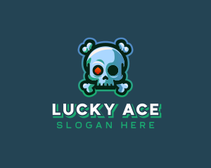 Spade Eye Skull logo design