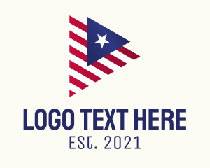 Patriotic Flag Triangle  logo