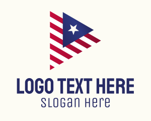 Patriotic Flag Triangle  Logo