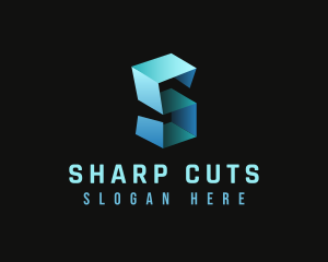 Origami Fold Startup Letter S logo design