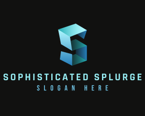 Origami Fold Startup Letter S logo design