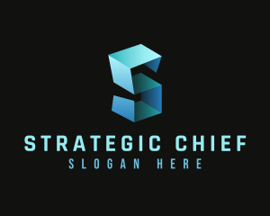 Origami Fold Startup Letter S logo design