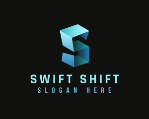 Origami Fold Startup Letter S logo design