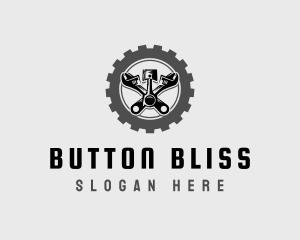 Wrench Piston Mechanic logo design